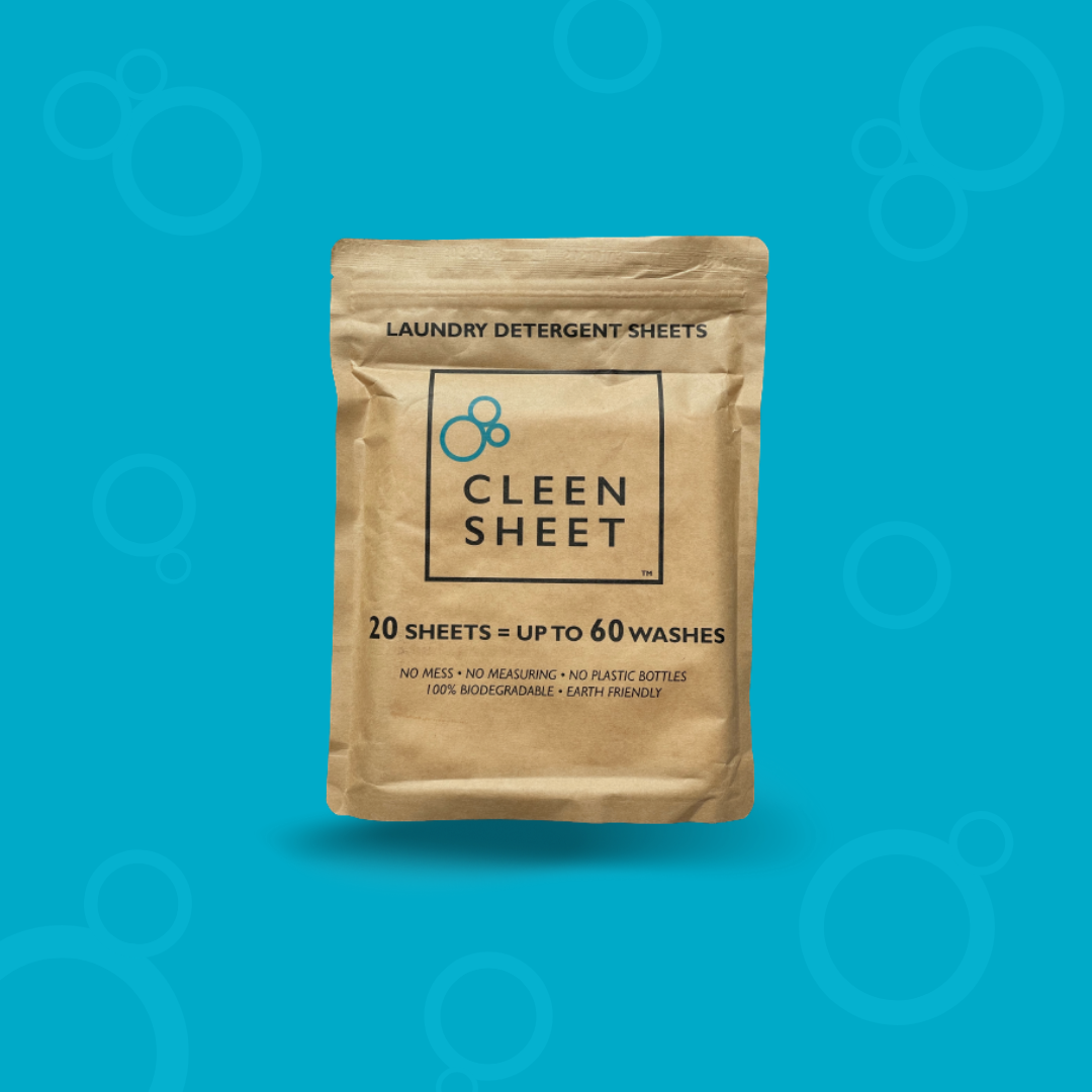 Cleen Sheet's eco-friendly laundry detergent sheets