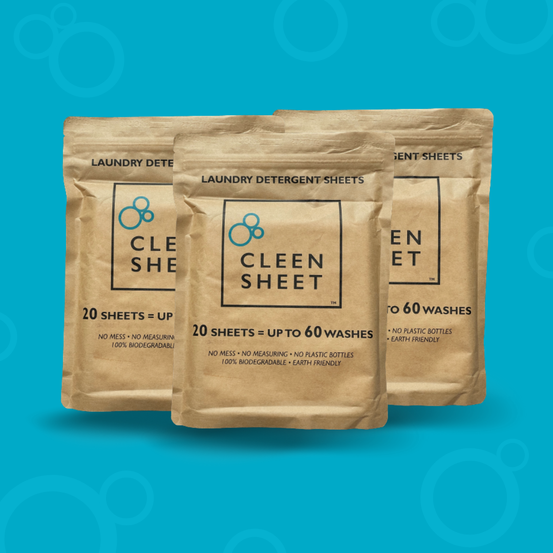 Cleen Sheet's eco-friendly laundry detergent sheets